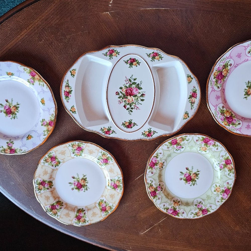 Selling as a set. Old Country Roses.